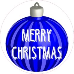 Merry Christmas Ornament Sticker