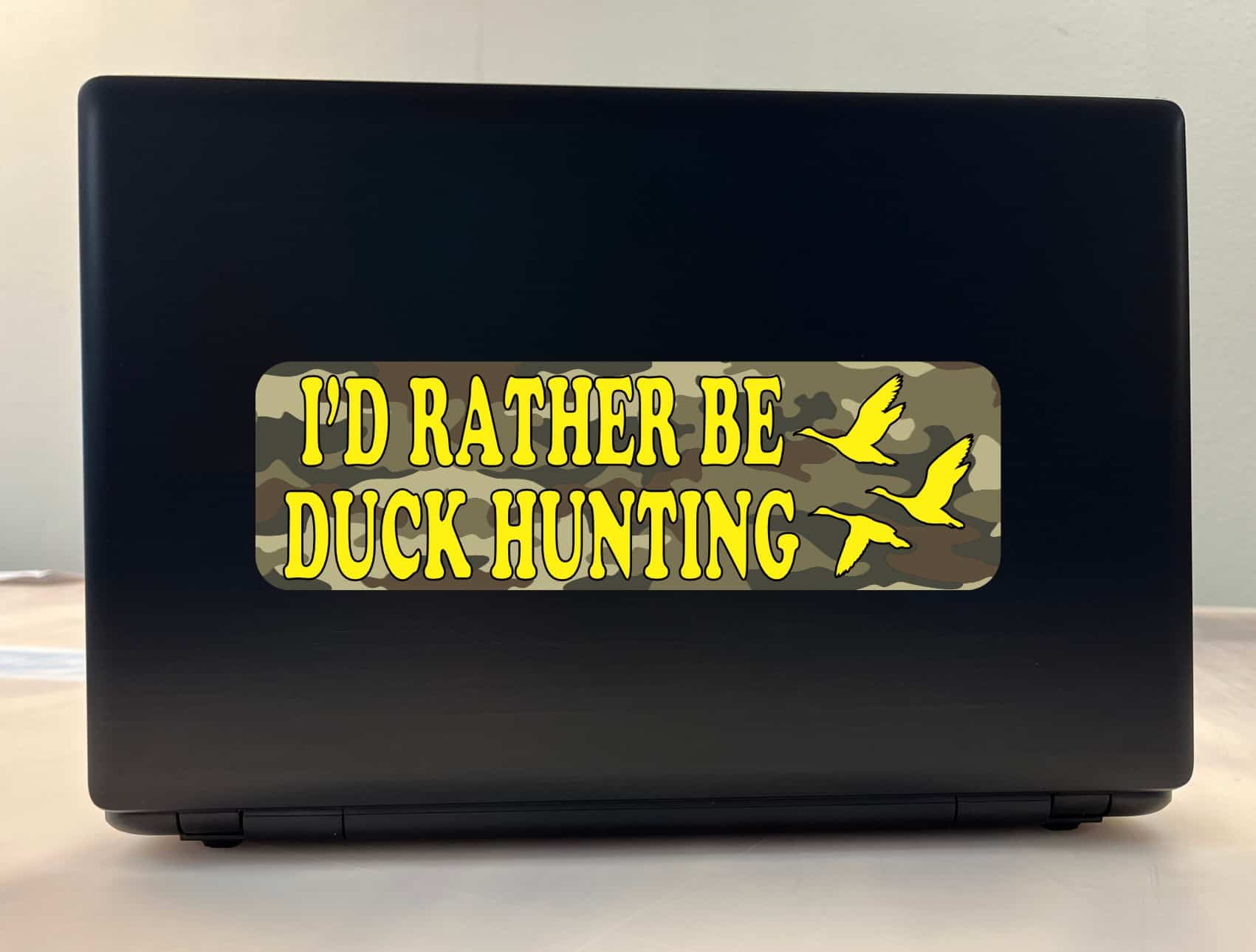 10in x 3in I'd Rather Be Duck Hunting Bumper Sticker Vinyl Outdoors Decal - Image 3