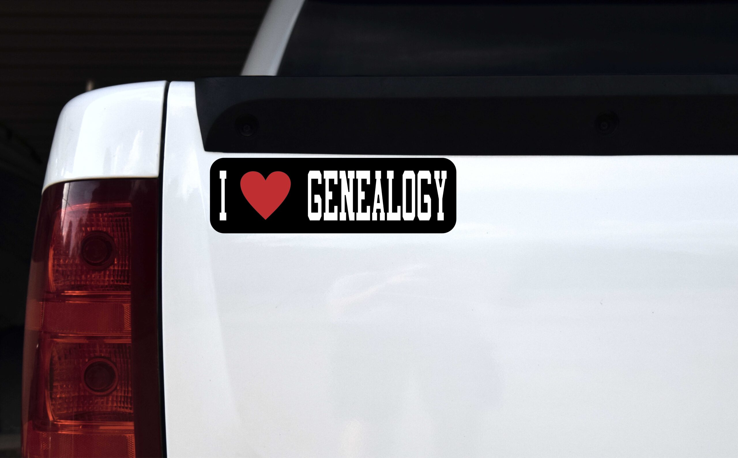 10in X 3in I Love Genealogy Magnet Magnetic Hobby Vehicle Bumper Magnet