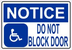Do Not Block Door Sticker
