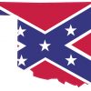Die Cut Rebel Flag Oklahoma Sticker