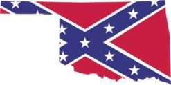Die Cut Rebel Flag Oklahoma Sticker