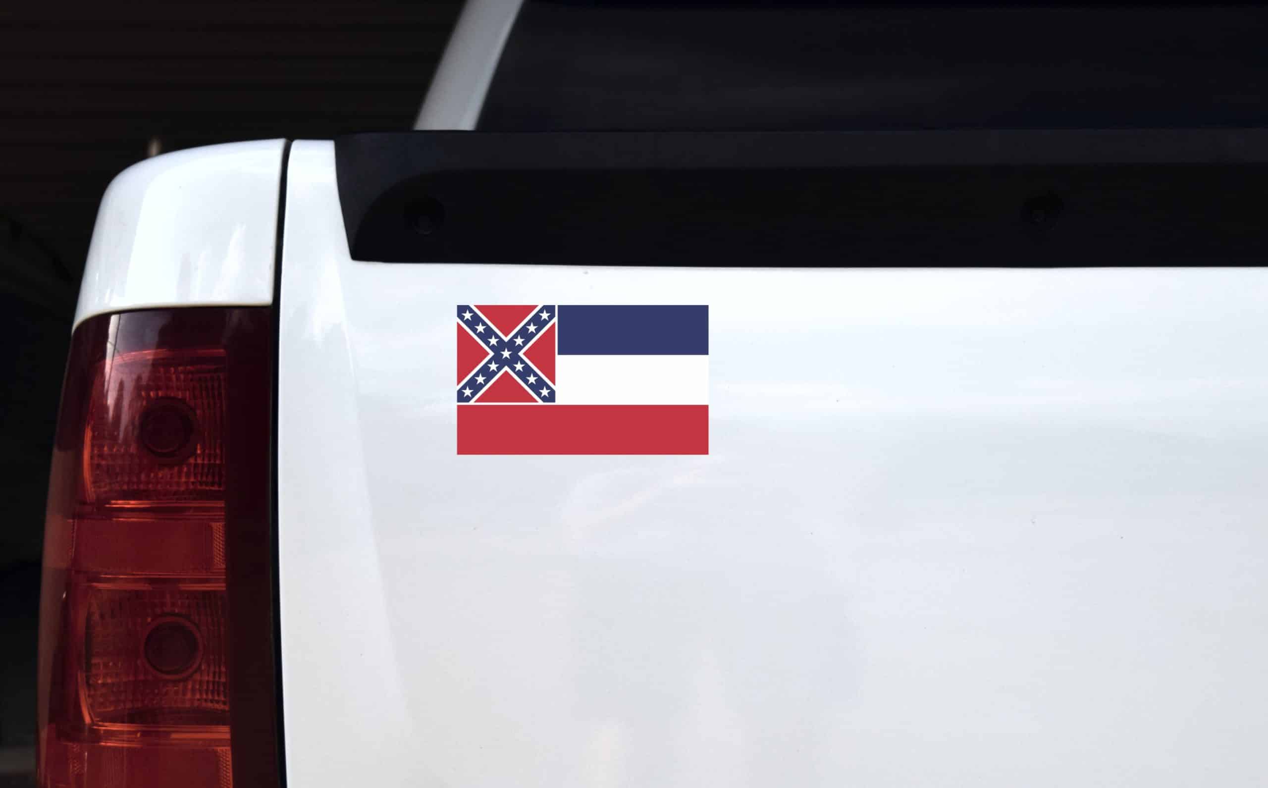 6in x 3.5in Retired Mississippi Flag Magnet Vinyl Vehicle State Flag Bumper Magnets - Image 3