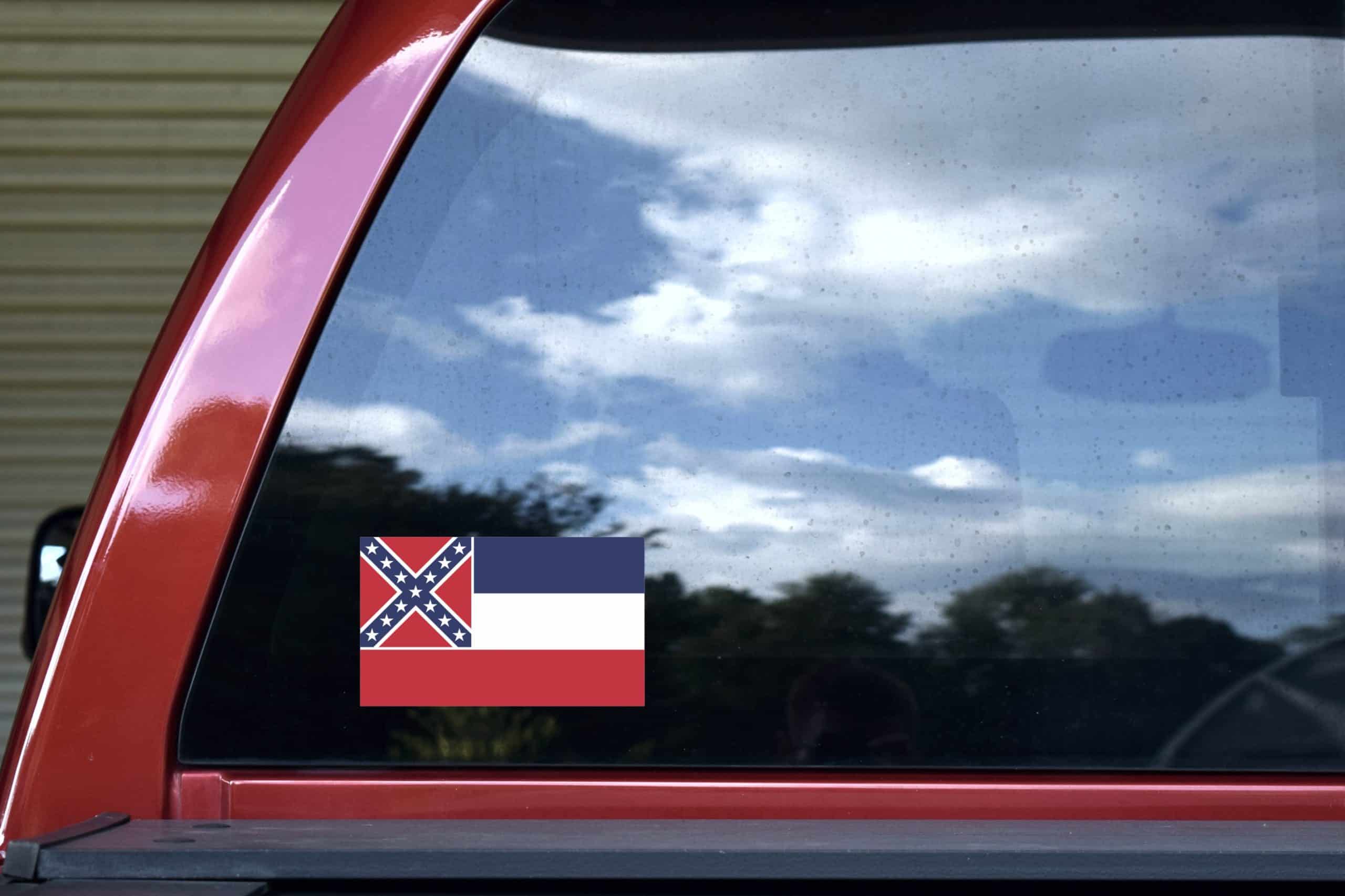 6in x 3.5in Retired Mississippi Flag Sticker Vinyl Vehicle Window Bumper Decal - Image 5