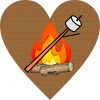 Campfire Heart Sticker