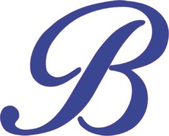 Blue Cursive B Monogram Sticker