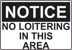 Notice No Loitering
