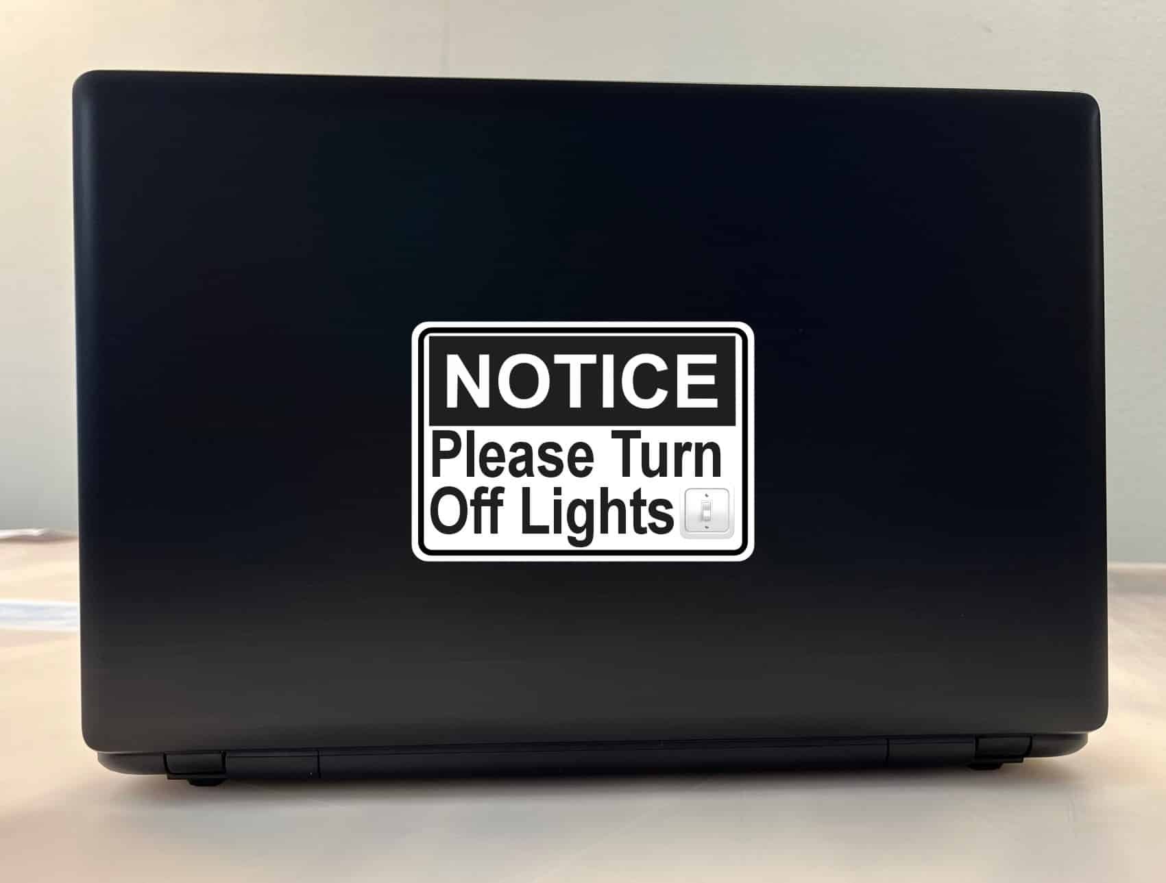 5inx3.5in Please Turn Off Lights Sticker Vinyl Door Sign Business Stickers - Image 3