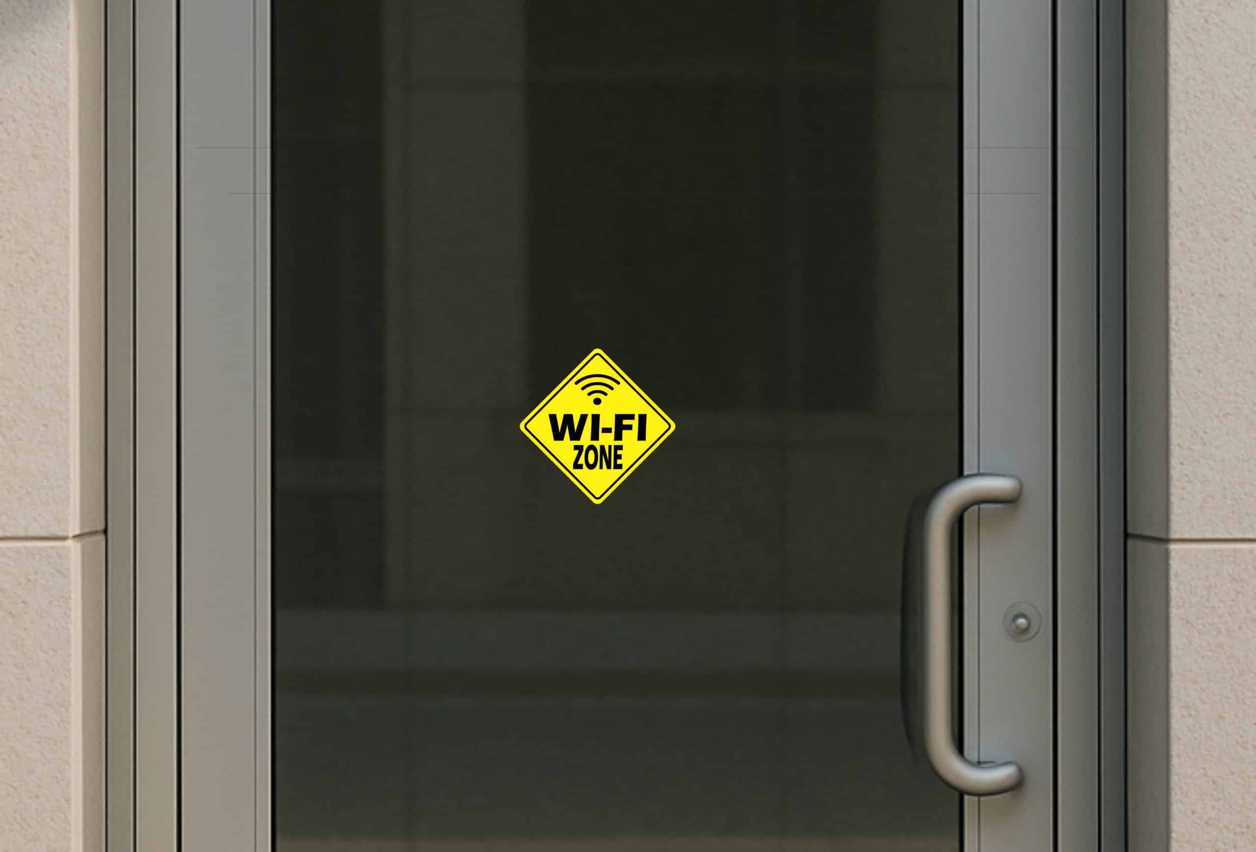 6in x 6in Wi-Fi Zone Sticker - Image 4