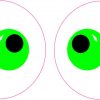 Funny Green Eyes Sticker