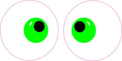 Funny Green Eyes Sticker