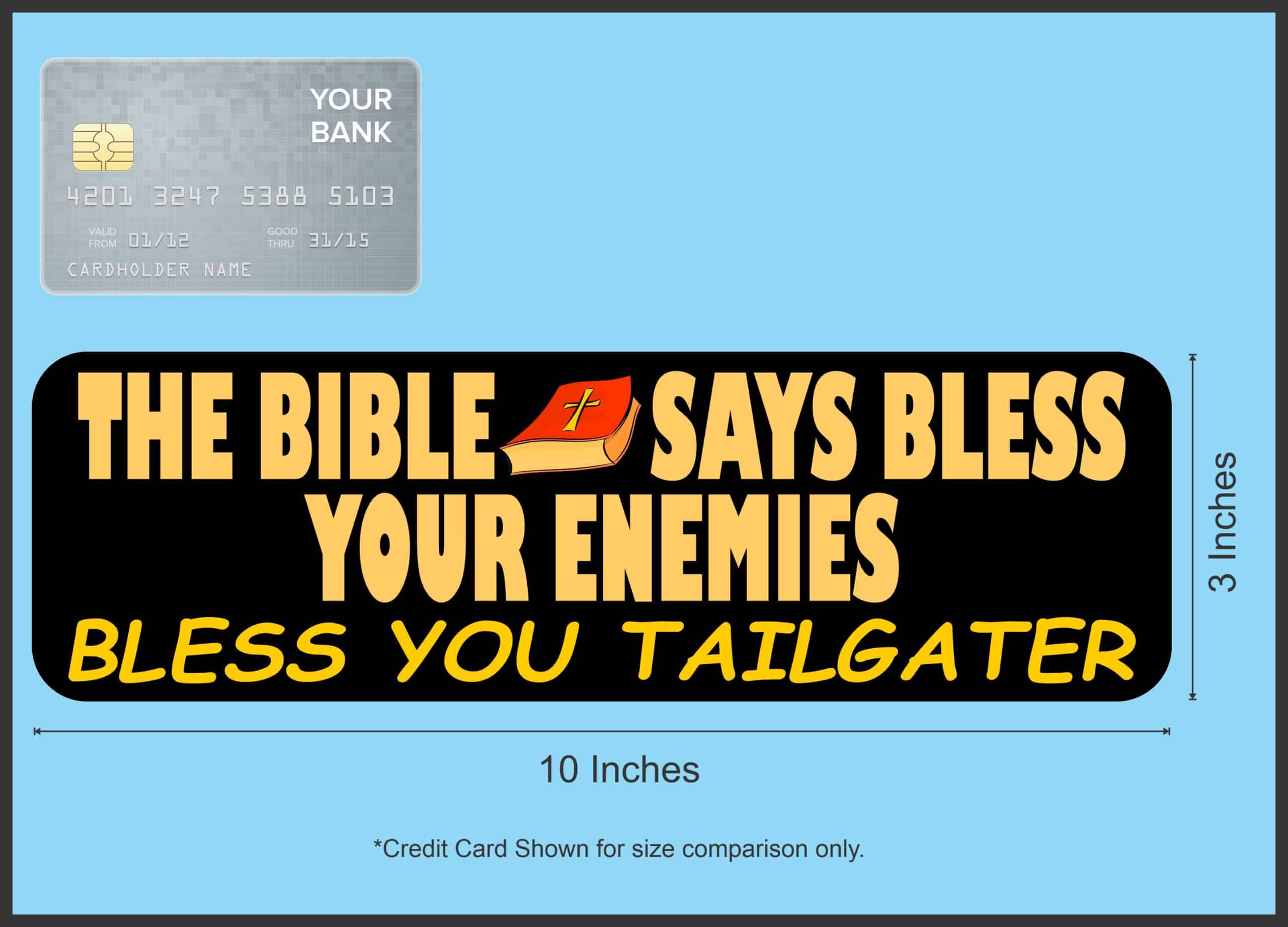 10in x 3in Bless You Tailgater Bible Magnet Vinyl Religious Vehicle Magnets