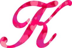 k monogram sticker