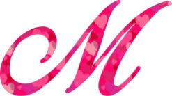 M monogram sticker