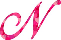 n monogram sticker