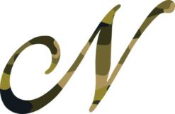 n monogram sticker