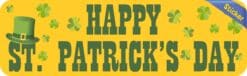10in x 3in Happy St Patrick's Day Bumper Sticker Vinyl Holiday Car Decal