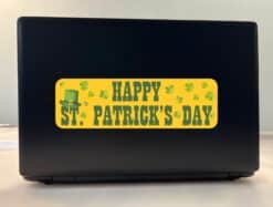 10in x 3in Happy St Patrick's Day Bumper Sticker Vinyl Holiday Car Decal
