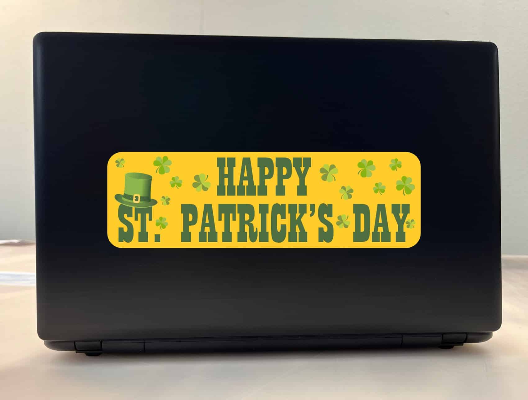 10in x 3in Happy St Patrick's Day Bumper Sticker Vinyl Holiday Car Decal