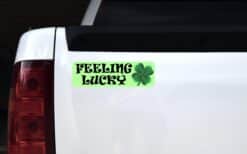 10in x 3in Feeling Lucky Bumper Sticker Vinyl St. Patrick's Day Stickers