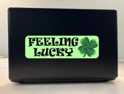 10in x 3in Feeling Lucky Bumper Sticker Vinyl St. Patrick's Day Stickers