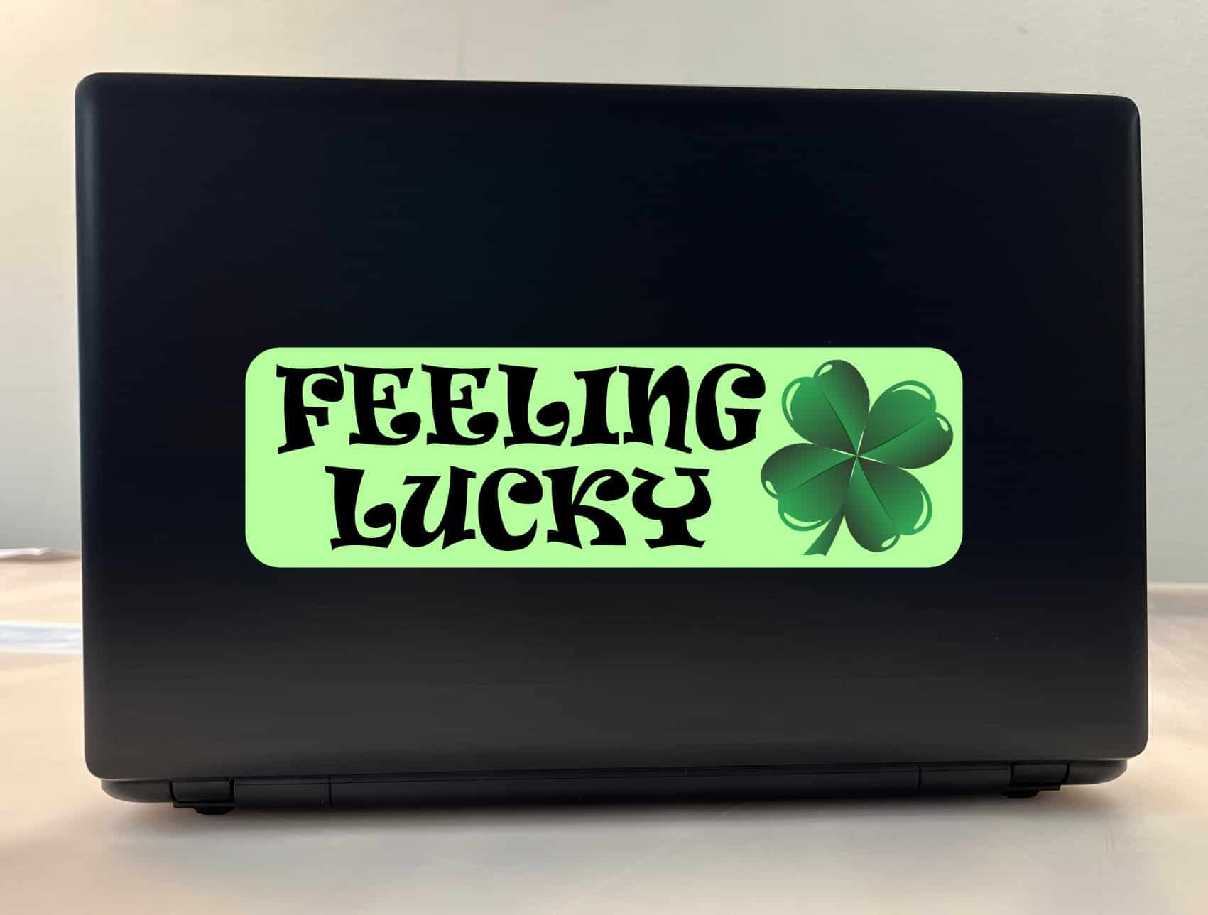 10in x 3in Feeling Lucky Bumper Sticker Vinyl St. Patrick's Day Stickers