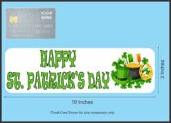 10in x 3in Irish Happy St. Patrick's Day Bumper Sticker Vinyl Holiday Decal