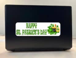 10in x 3in Irish Happy St. Patrick's Day Bumper Sticker Vinyl Holiday Decal
