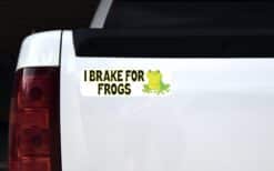 10in x 3in I Brake For Frogs Bumper Sticker Vinyl Funny Vehicle Stickers