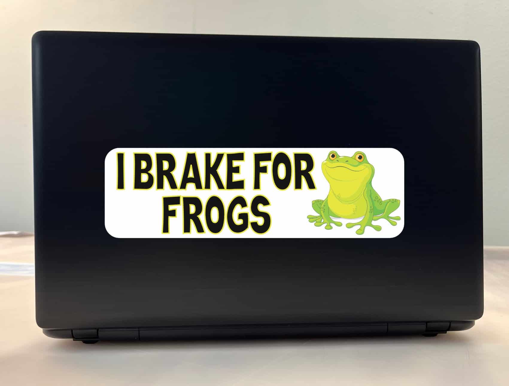 10in x 3in I Brake For Frogs Bumper Sticker Vinyl Funny Vehicle Stickers