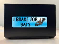 10in x 3in I Brake For Bats Bumper Sticker Vinyl Animal Vehicle Stickers