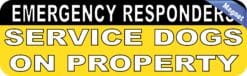 10in x 3in Service Dogs On Property Magnet Magnetic Sign Magnets