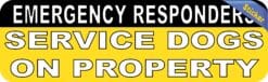10in x 3in Service Dogs On Property Sticker Vinyl Emergency Sign Decal