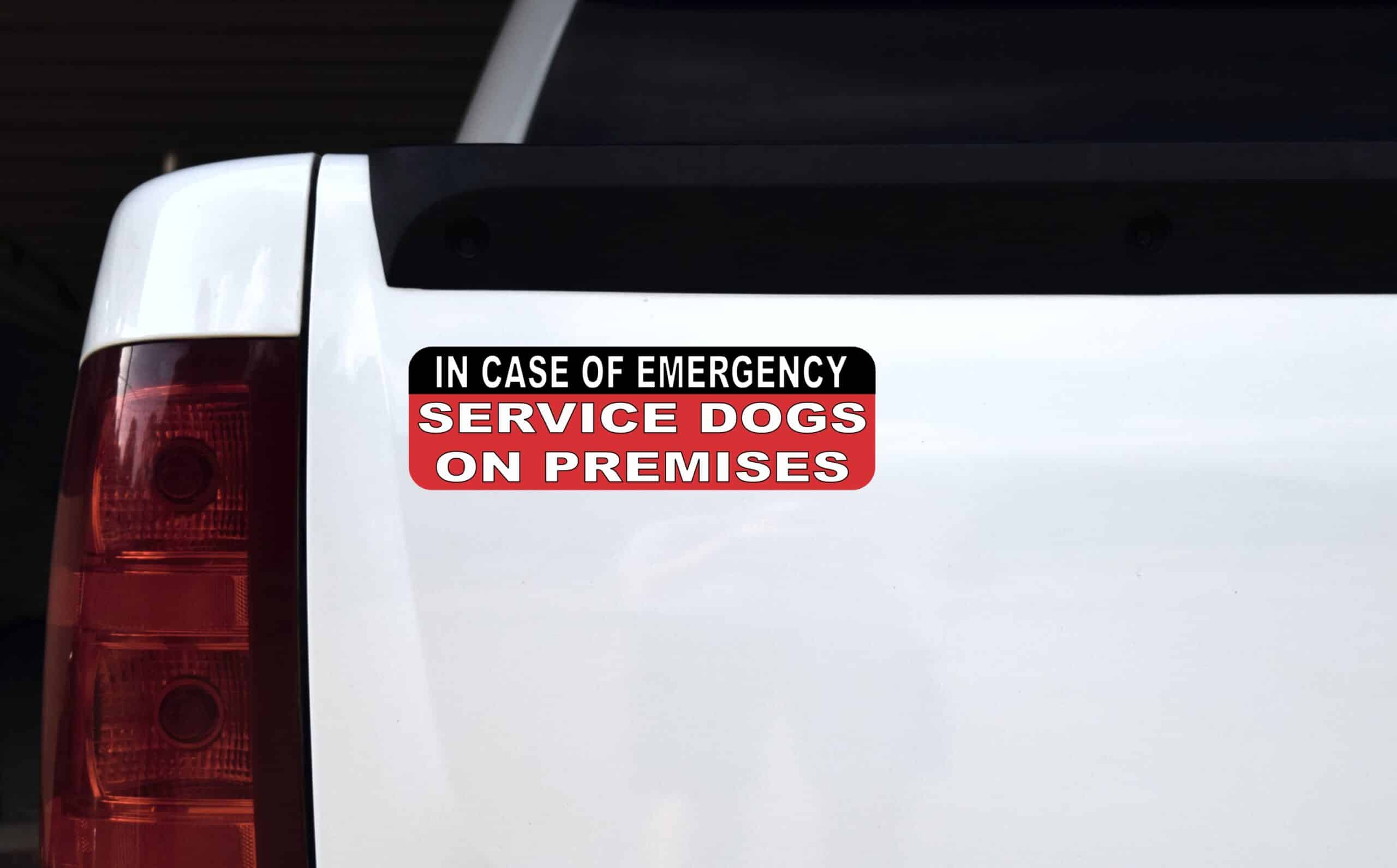 10in x 3in Service Dogs On Premises Magnet Magnetic Sign Magnets