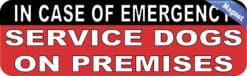 10in x 3in Service Dogs On Premises Magnet Magnetic Sign Magnets