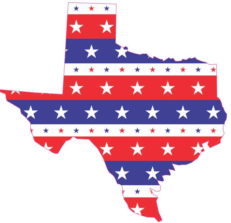 Patriotic Texas Sticker