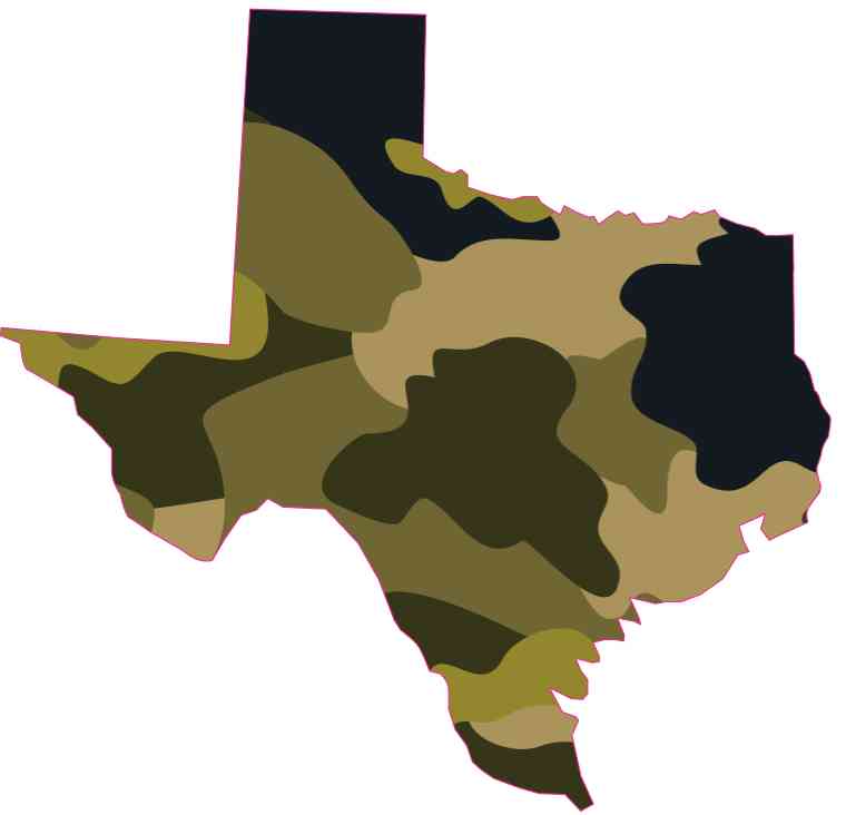 Camouflage Texas Sticker