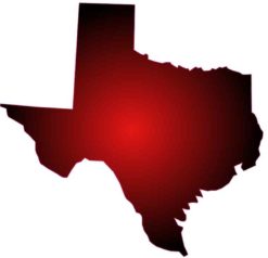 Red Fade Texas Sticker