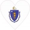 Flag Heart Massachusetts Sticker