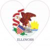 Flag Heart Illinois Sticker