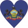 Heart Flag Pennsylvania Sticker