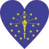 Flag Heart Indiana Sticker