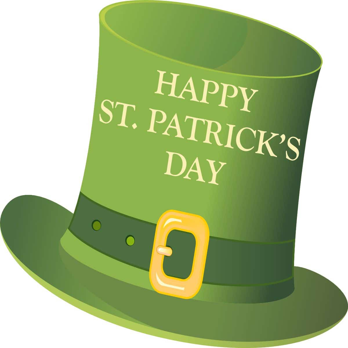 4inx4in Happy St Patrick's Day Hat Sticker Vinyl Holiday Leprechaun Decal