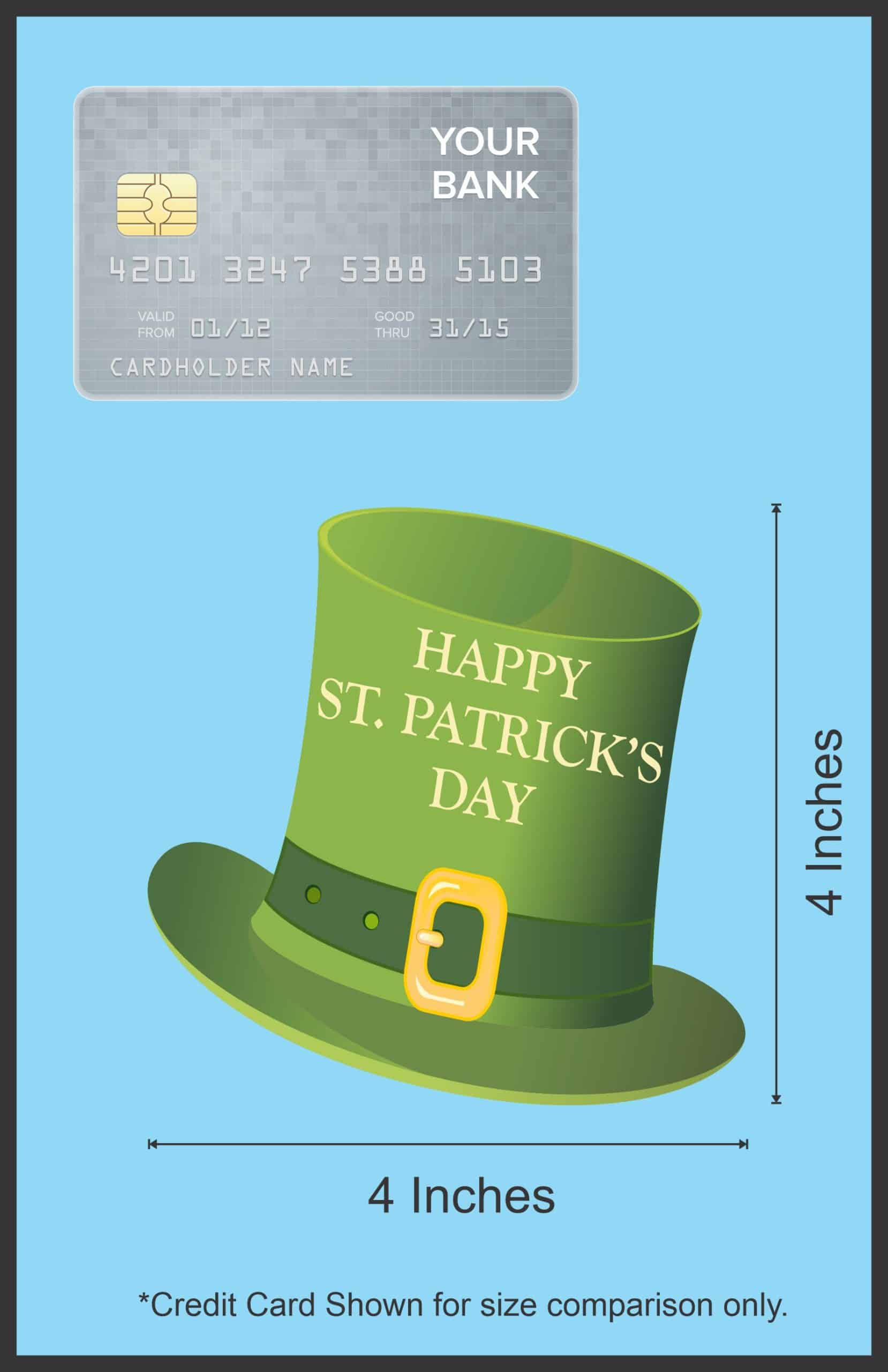 4inx4in Happy St Patrick's Day Hat Sticker Vinyl Holiday Leprechaun Decal - Image 6
