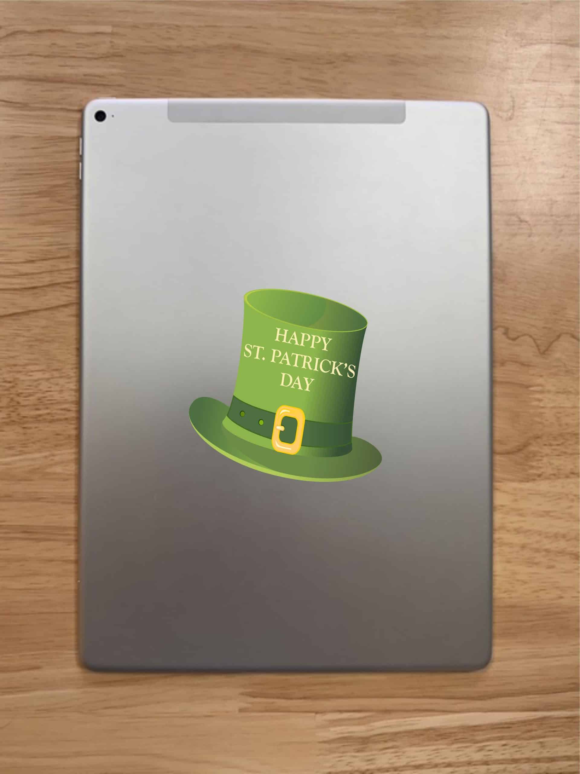 4inx4in Happy St Patrick's Day Hat Sticker Vinyl Holiday Leprechaun Decal - Image 7