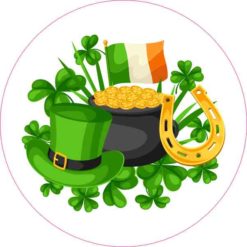 Circle Saint Patrick's Day Sticker