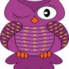 Winking Purple Owl Sticker