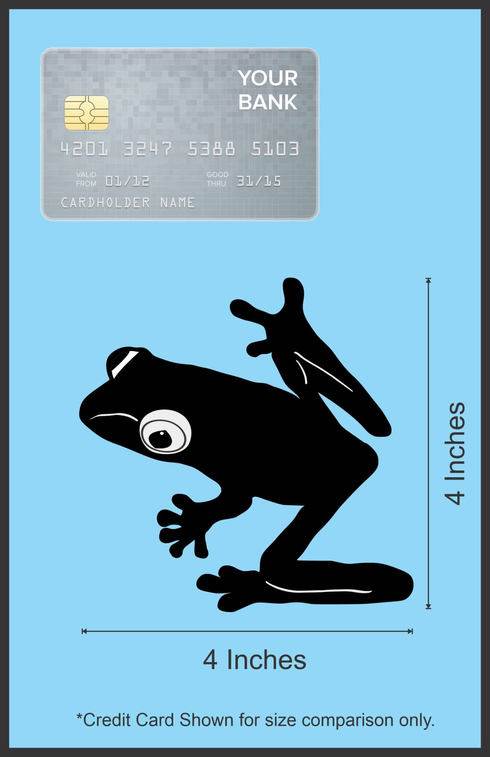4in x 4in Black Tree Frog Sticker Vinyl Decal Vehicle Bumper Window Decal - Image 4