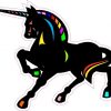 Black Unicorn Sticker