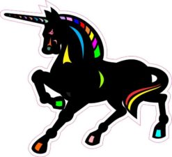 Black Unicorn Sticker